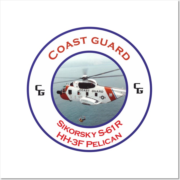 US Coastguard search and rescue Helicopter, Wall Art by AJ techDesigns